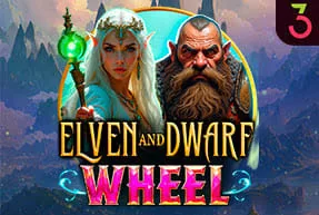 A promotional tile featuring a female elf holding a glowing green staff and a male dwarf with a large beard, set against a mountainous fantasy landscape.